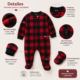 2026/08/1014475.png Mono Pijama Gerber para Bebé 12 Meses – Polar Rojo y Negro de Cuadros