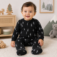 Pijama enterizo polar para bebé 18 meses con pies – Bosque negro
