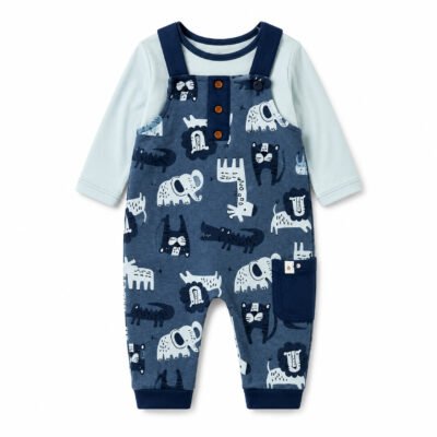 Conjunto Kiabi para Bebé– Overol con Estampado de Dinosaurios