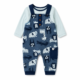 Conjunto Kiabi para Bebé Niño 9 Meses – Overol con Estampado de Dinosaurios