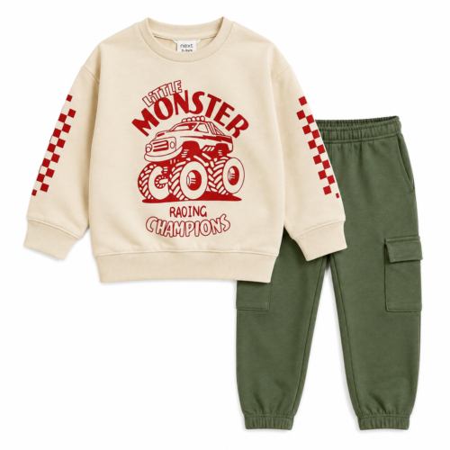 Conjunto Next para Niño 2-3 Años – Buzo Monster Truck y Pantalón Cargo