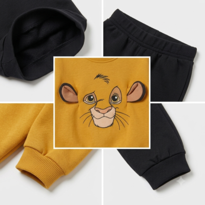 Conjunto Zara para Niño 2-3 Años – Buzo Simba y Pantalón Negro