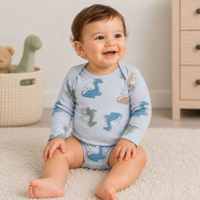 Set de 4 Bodys Carter's Manga Larga | 24 Meses