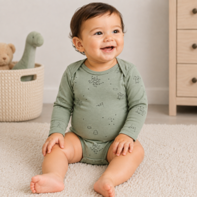 Set de 4 Bodys Carter's Manga Larga | 24 Meses