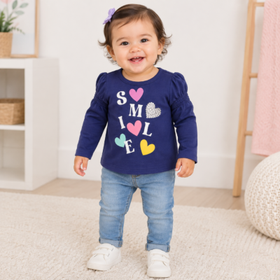Blusa Garanimals Manga Larga "Smile" | 18 Meses
