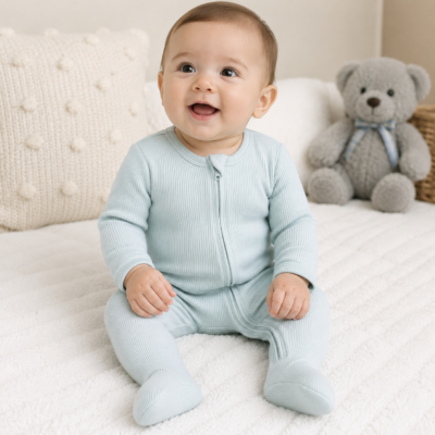 Set de 2 Pijamas Enterizos para Bebé Niño Baby Essentials 3 Meses | Algodón con Cierre