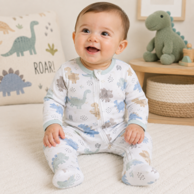 Set de 2 Pijamas Enterizos para Bebé Niño Baby Essentials 3 Meses | Algodón con Cierre