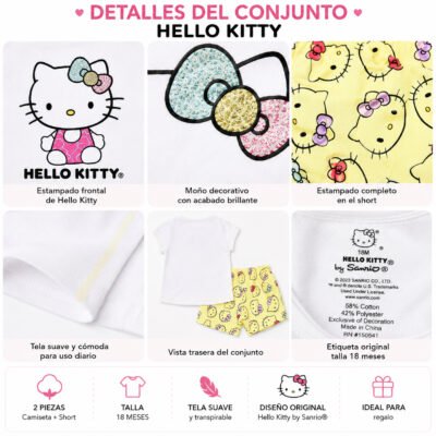 Conjunto Hello Kitty 2 Piezas para Niña 18 Meses