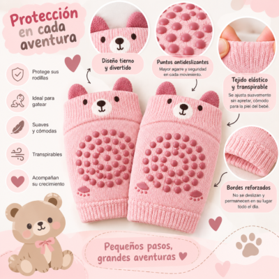 👶 Rodilleras antideslizantes para bebé