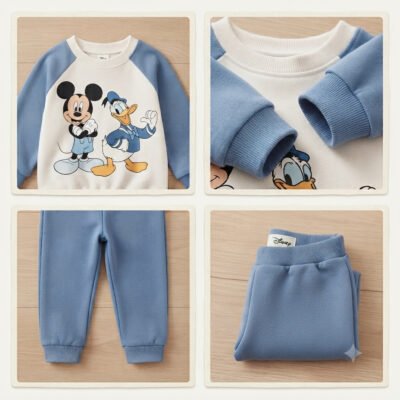 Conjunto H&M Mickey & Donald Azul. 💙