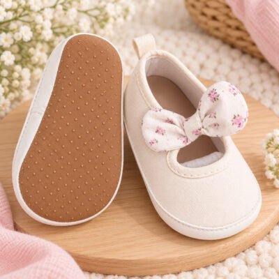 🎀 Zapatos Mary Jane Old Navy para Bebé – Moño Floral