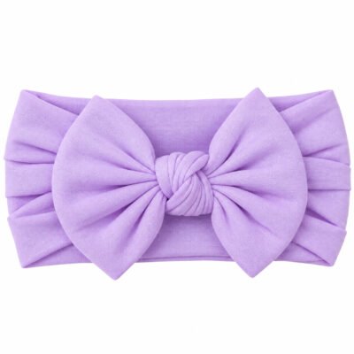 Cintillo de Nylon con Lazo para Bebé – Lila