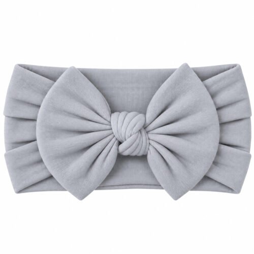 Cintillo de Nylon con Lazo para Bebé – Gris