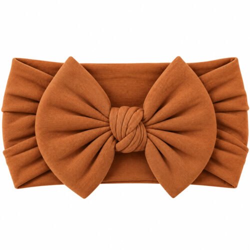 Cintillo de Nylon con Lazo para Bebé – Terracota